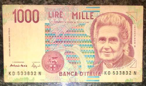 ITALY 1000 LIRE 1990