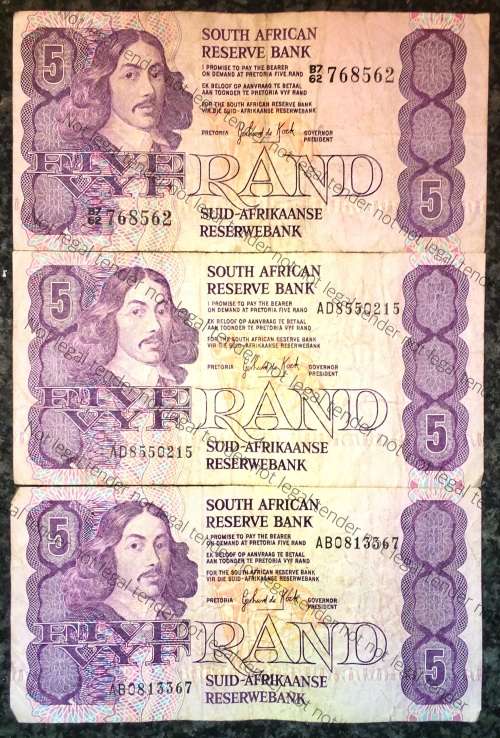 GPC DE KOCK R5 X3---,3RD ISSUE 1980s,(1 BID TAKES ALL)