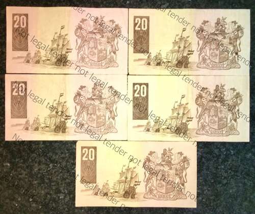 GPC DE KOCK R20,,,3RD ISSUE 1984 (BID PER NOTE)