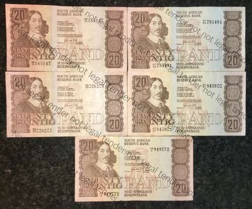 GPC DE KOCK R20,,,3RD ISSUE 1984 (BID PER NOTE)