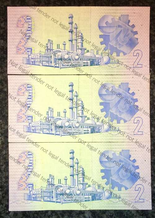GPC DE KOCK R2 IN SEQUENCE FJ7737541-545-547,,,,AUNC 3RD ISSUE 1984(1 BID TAKES ALL)