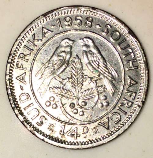 S A UNION SILVERED 1/4 PENNY 1958 NOT OFTEN SEEN