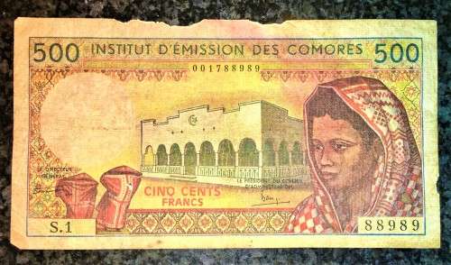 COMORES 500 FRANC 1994 ND