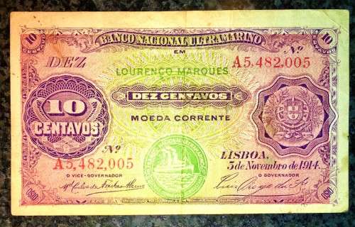 MOZAMBIQUE 10 CENTAVOS 1914