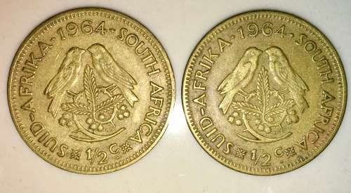 R S A  1/2 CENT 1964(BID PER COIN)