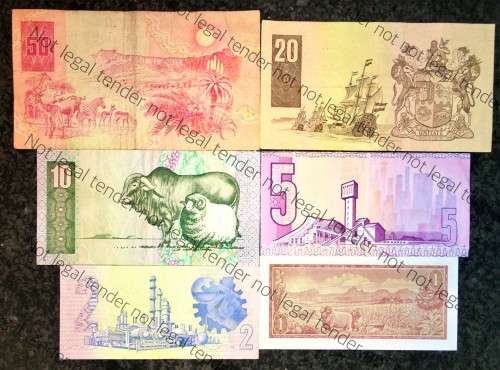 COMPLETE SET REPLACEMENT NOTES CL STALS &  DECIMALS 1990,,, R50 TO R1 FIRST ISSUE [1 BID TAKES ALL]