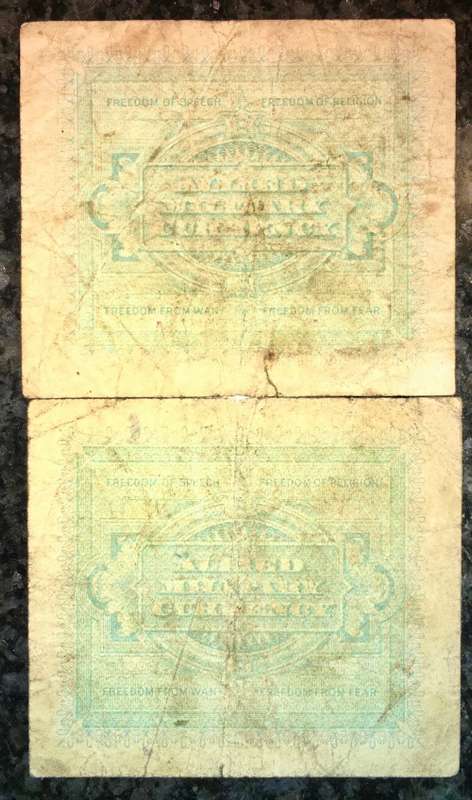 ITALY 10 LIRE & 5 LIRE1943 ALLIED MILITARY WW2 ( I BID TAKES ALL)