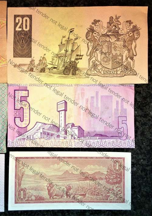 COMPLETE SET OF GPC DE KOCK & DECIMALS  R50 TO R2,,,1980s (R1 TW DE JONG 1975)- (1 BID TAKES ALL)