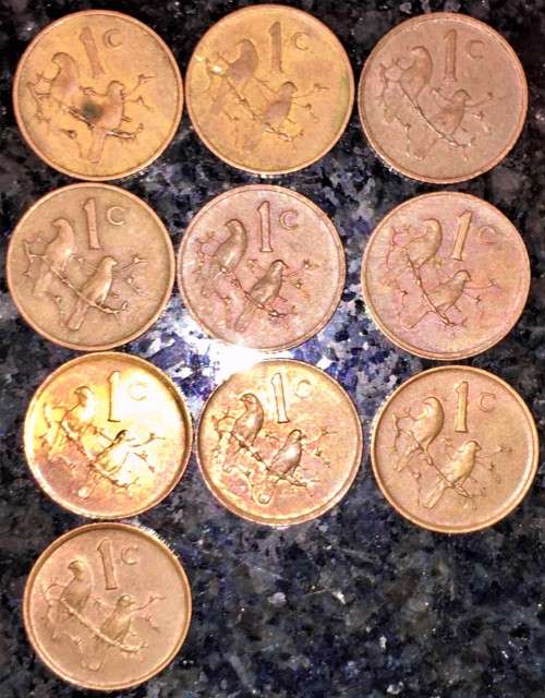 R S A -SET 1 CENT 1968,69,71,73,78,79,81,83,86,89 (1 BID TAKES ALL)