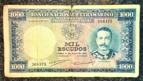 MOZAMBIQUE 1000 ESCUDOS 31 JULY 1953