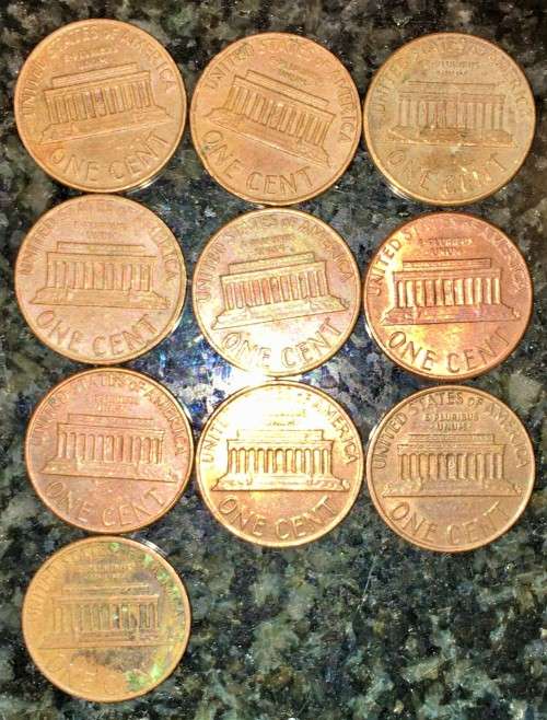 USA COMPLETE SET 1 CENT 1970 TO 1979 (1 BID TAKES ALL)