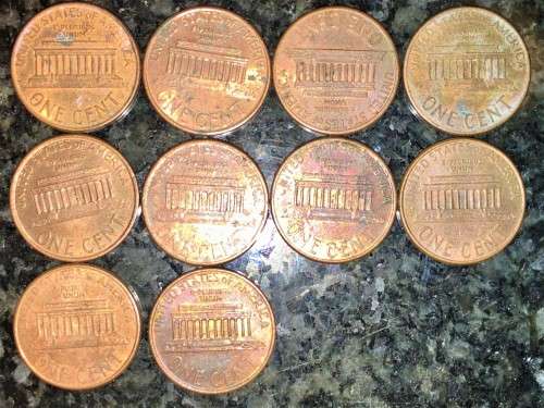 USA COMPLETE SET 1 CENT 1990 TO 1999 (1 BID TAKES ALL)