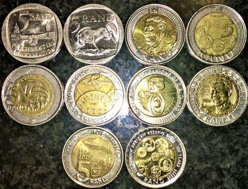 COMPLETE SET OF COMMEMORATIVE R5 COINS 1994 TO 2021  & 2017 IS UNC(1 BID TAKES ALL)