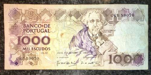PORTUGAL 1000 MIL ESCUDOS 1989