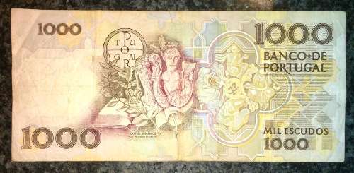 PORTUGAL 1000 MIL ESCUDOS 1989