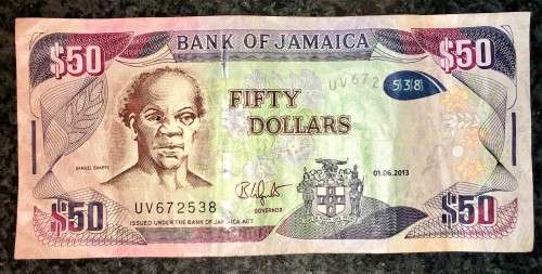 JAMAICA 50 DOLLARS 2013