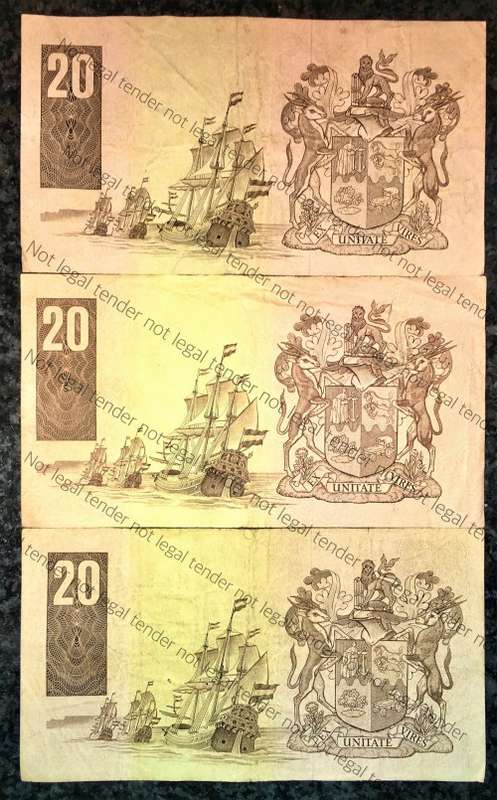 GPC DE KOCK R20, D,,3RD ISSUE 1984 (BID PER NOTE)