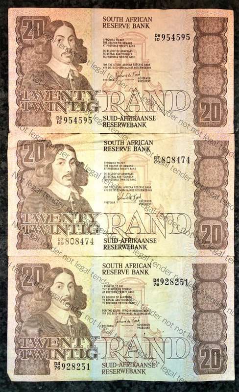 GPC DE KOCK R20, D,,3RD ISSUE 1984 (BID PER NOTE)