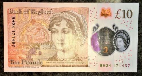 ENGLAND 10 POUNDS BH POLYMER NOTE 2017