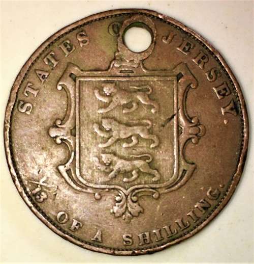 STATE OF JERSEY 1/13 SHILLING 1858