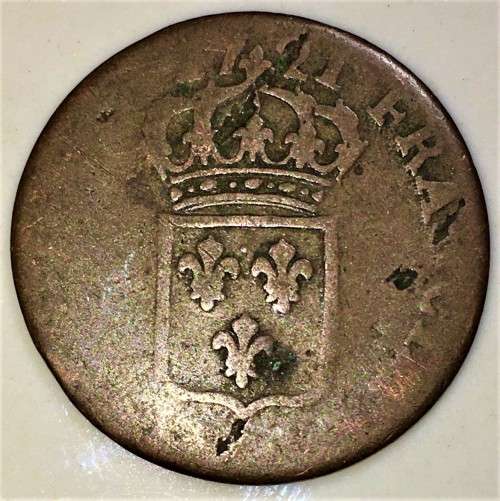 FRANCE 1/2 SOL 1721 LOUI XV