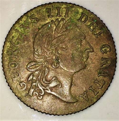 1797 SPADE GAMING TOKEN OF KING GEORGE III - IN MEMORY OF THE GOOD OLD DAYS