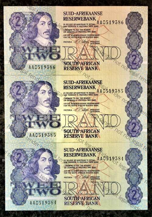 CL STALS R2 IN SEQUENCE AA0519384-386AA 1ST ISSUE 1990 UNC(1 BID TAKES ALL))