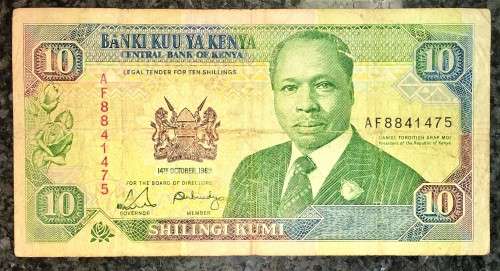 KENYA 10 SHILLINGS 1989