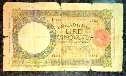 ITALY 50 LIRE 1933