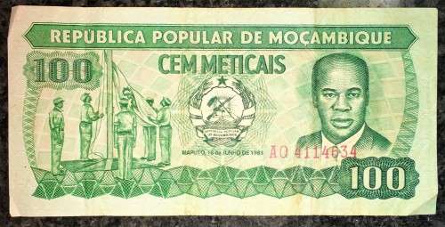MOZAMBIQUE  100 METICAIS 1983