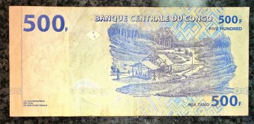 CONGO 500 FRANC 2002