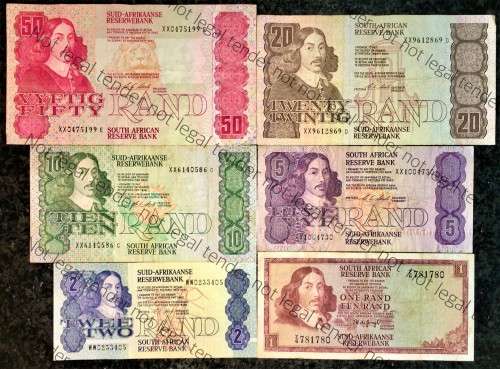 REPLACEMENT NOTES COMPLETE SET OF CL STALS &  DECIMALS R50 TO R1 1990 FIRST ISSUE  [1 BID TAKES ALL]