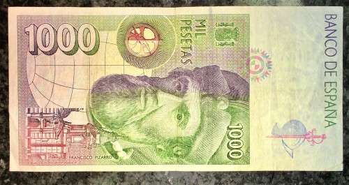 SPAIN 1000 PESETAS 1992