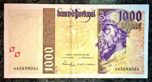 PORTUGAL 1000  ESCUDOS 1996