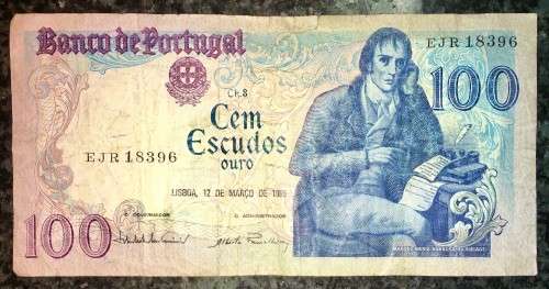 PORTUGAL 100  ESCUDOS 1985