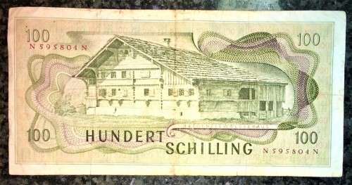 AUSTRIA 100 SCHILLING 1969
