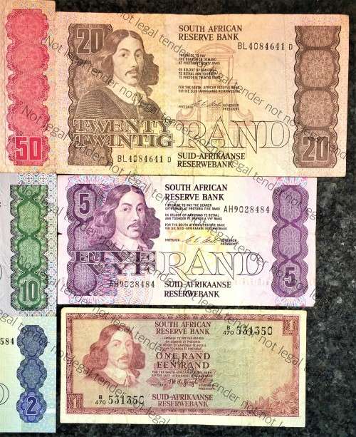 COMPLETE SET OF CL STALS & DECIMALS  R50 TO R2 AA --1990 [R1 T.W DE JONGH 1975]1 BID TAKES ALL]