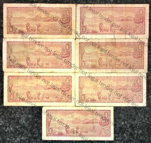 TW DE JONGH R1 X 7   2ND & 3RD ISSUE1973-75 B SERIES ( BID PER NOTE)