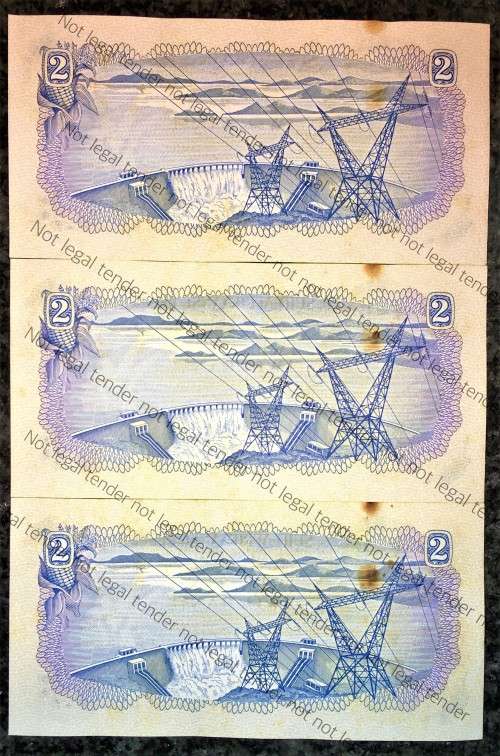 TW DE JONGH R2 IN SEQUENCE D80/861353-351 AUNC 2ND ISSUE 1974 SPRINGBUCK WTM(1BID TAKES ALL)