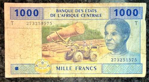 CENTRAL AFRICA 1000 FRANCS CONGO 2002