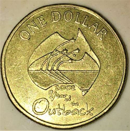 AUSTRALIA 1 DOLLAR OUT BACK 2002