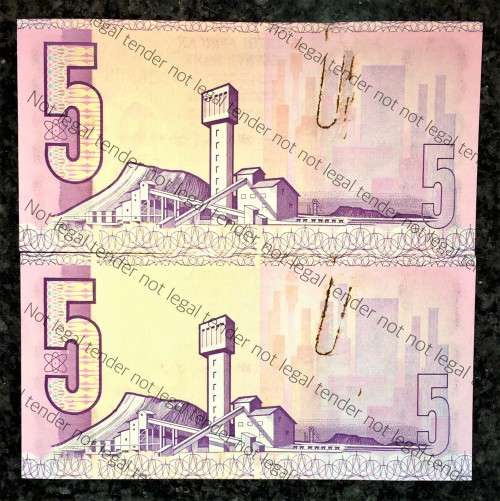 TW DE JONGH REPLACEMENT R5 IN SEQ X3-226958-957- AUNC 4TH ISSUE 1978 VAN RIEBEECK WTM(1BID TAKES ALL
