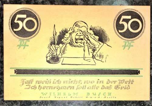 GERMANY 50 PFENNIG STOLZENAU AUNC 1921 NOTGELD (EMERGENCY MONEY)