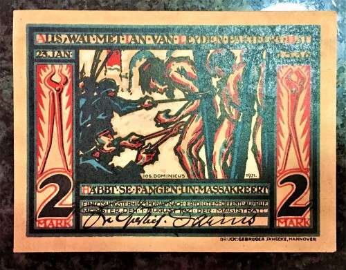 GERMANY 5 MARK MUNSTER BATIMENT 1921 UNC NOTGELD(EMERGENCY MONEY)