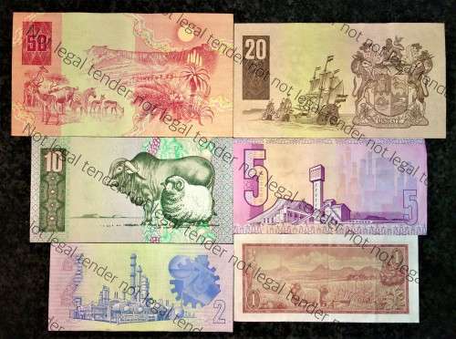 COMPLETE SET OF CL STALS & DECIMALS R50 TO R2 AA (UNC-EF) 1ST ISSUE 1990 [R1 DE JONGH 1975]