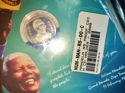 COMP SET OF COMMEMORATIVE R5-1994 TO 2021 SEALED MANDELA 2000 PROOF LIKE IN COVER