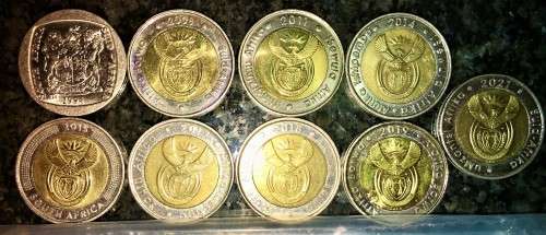 COMP SET OF COMMEMORATIVE R5-1994 TO 2021 SEALED MANDELA 2000 PROOF LIKE IN COVER