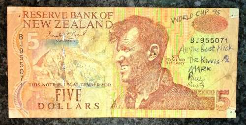 NEW ZEALAND 5 DOLLARS 1990s