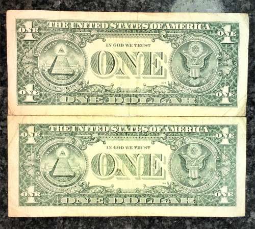 U S A SET 1 DOLLAR TWO DIFFERENT SIGNATURES 2009 SAN FRANCISCO & 2013 ST.LOUIS