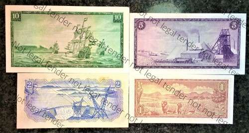 COMPLETE SET OF TW DE JONGH & DECIMALS UNC-AUNC R10 TO R1 -- 1967-1975( 1 BID TAKES ALL)